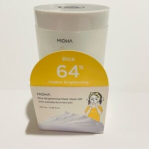 Rice Brightening Mask Wash Off - Yellow and White Korean Skincare products NWT